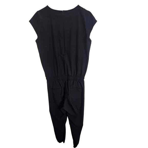 Albion Jumpsuit Jogger Jumpsuit Cap Sleeve Jumpsuit M Black Women One Piece - Picture 8 of 10